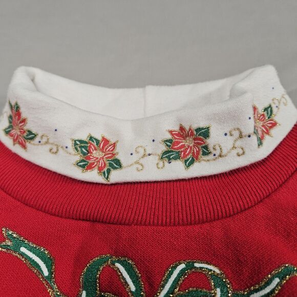 Vintage Nutcracker Christmas Teddy Bears Sweatshirt Turtleneck Youth Medium 5/6 - Picture 4 of 8